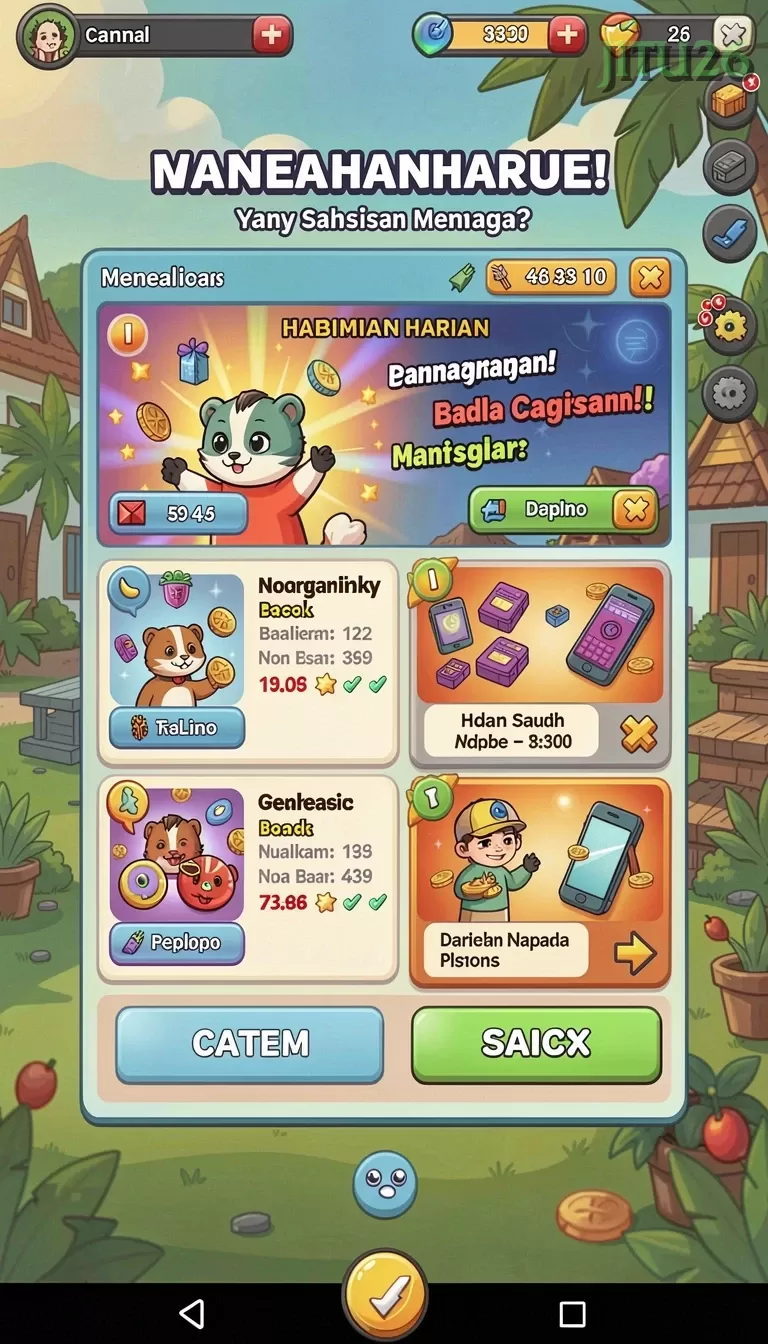 Cuplikan layar TKP188 — menu navigasi