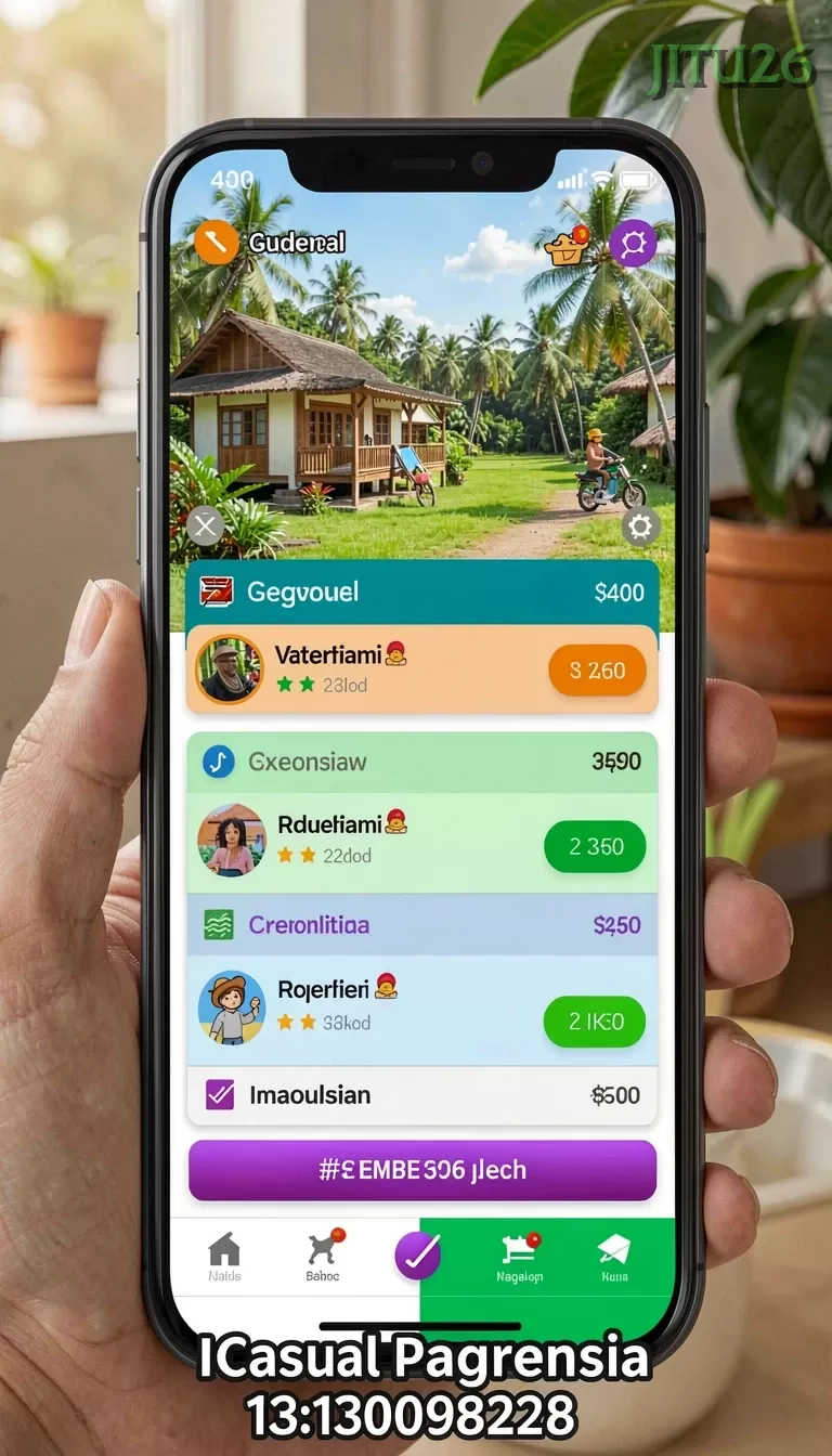 Cuplikan layar IDA777 — menu navigasi