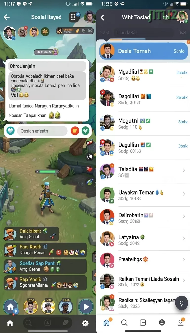 Cuplikan layar IDA777 — aktivitas